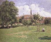 The House of the Deaf Woman and the Belfry at Eragny, Camille Pissarro